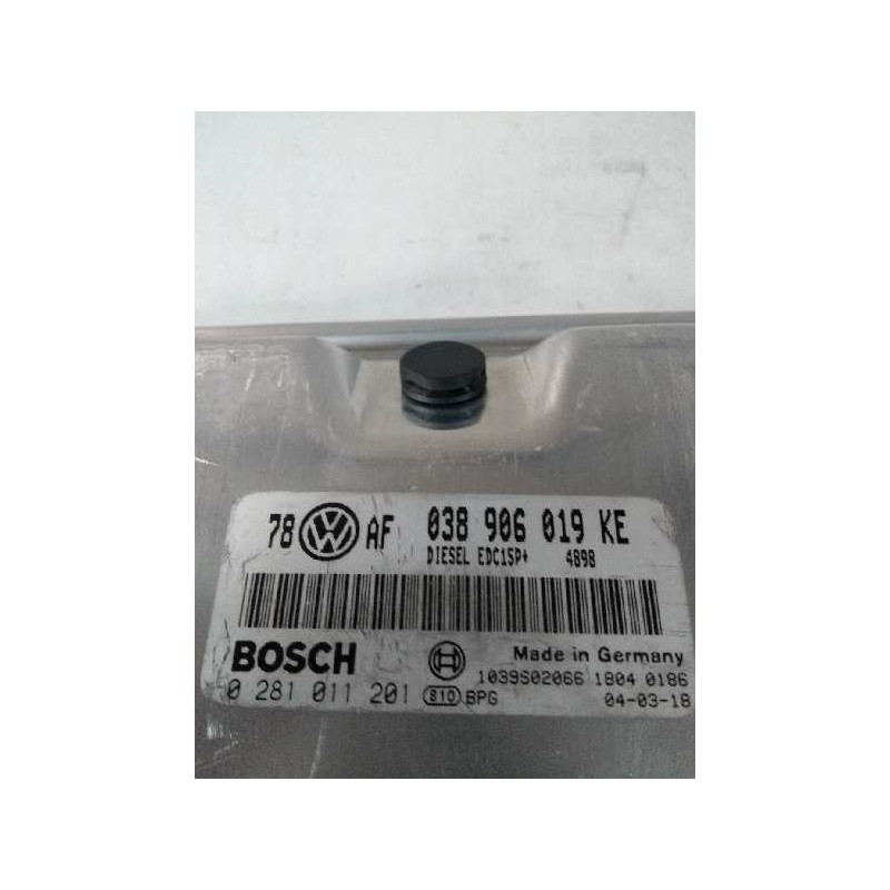 Recambio de centralita motor uce para skoda superb (3u4) 1.9 tdi referencia OEM IAM 0281011201 038906019KE EDC15P