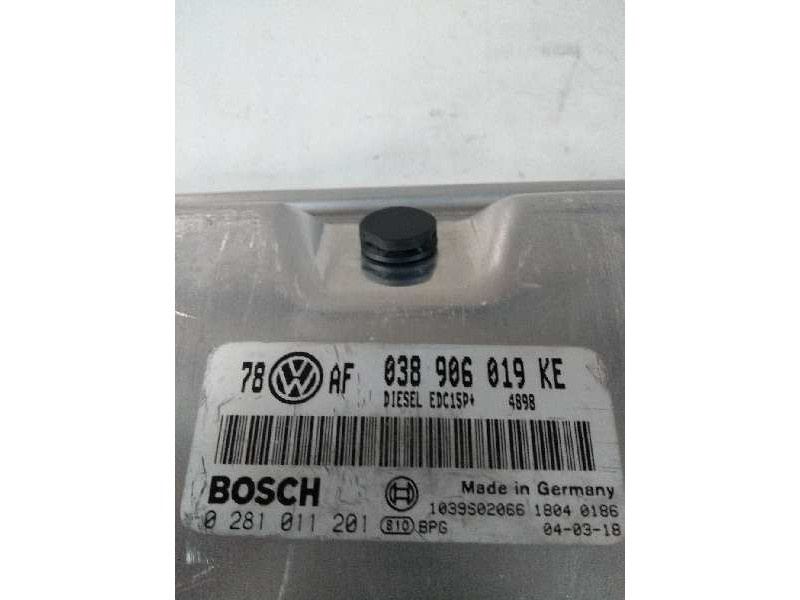 Recambio de centralita motor uce para skoda superb (3u4) 1.9 tdi referencia OEM IAM 0281011201 038906019KE EDC15P