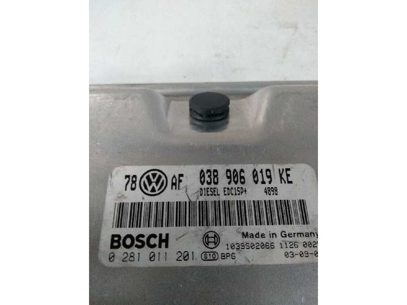 Recambio de centralita motor uce para skoda superb (3u4) 1.9 tdi referencia OEM IAM 0281011201 038906019KE EDC15P