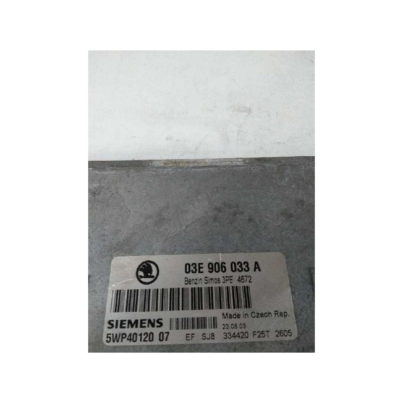 Recambio de centralita motor uce para skoda fabia (6y2/6y3) 1.2 12v referencia OEM IAM 5WP4012007 03E906033A 3PE4672
