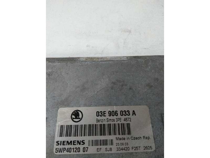 Recambio de centralita motor uce para skoda fabia (6y2/6y3) 1.2 12v referencia OEM IAM 5WP4012007 03E906033A 3PE4672