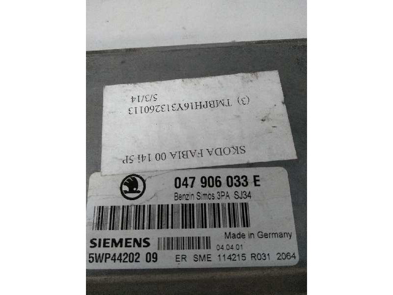 Recambio de centralita motor uce para skoda fabia (6y2/6y3) 1.4 referencia OEM IAM 5WP4420209 047906033E 3PASJ34