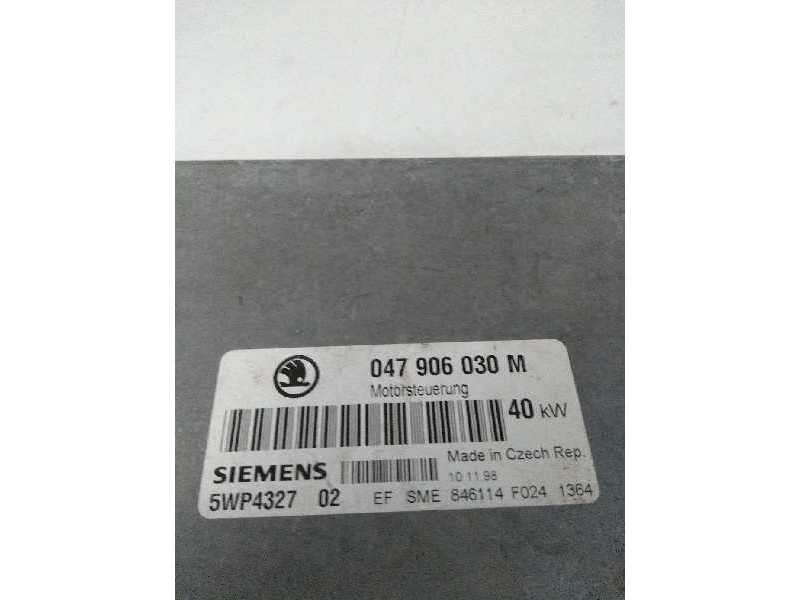 Recambio de centralita motor uce para skoda felicia pickup 1.3 referencia OEM IAM 5WP432702 047906030M  Recambio de centralita motor uce para skoda felicia pickup 1.3 referencia OEM IAM 5WP432702 047906030M