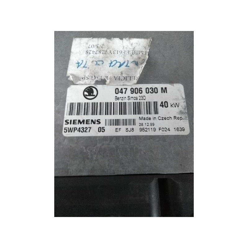 Recambio de centralita motor uce para skoda felicia pickup 1.3 referencia OEM IAM 5WP432705 047906030M SIMOS 23D