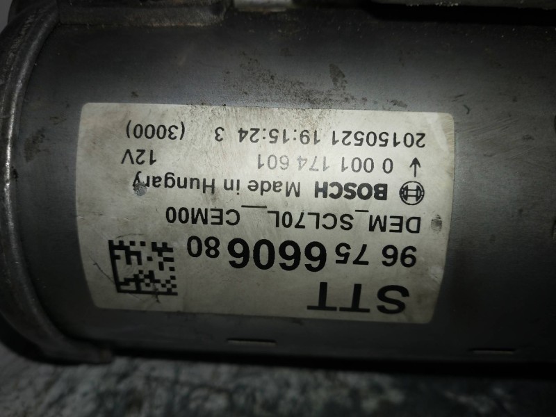 Recambio de motor arranque para peugeot 3008 allure referencia OEM IAM 9675660680 001174601  Recambio de motor arranque para peugeot 3008 allure referencia OEM IAM 9675660680 001174601