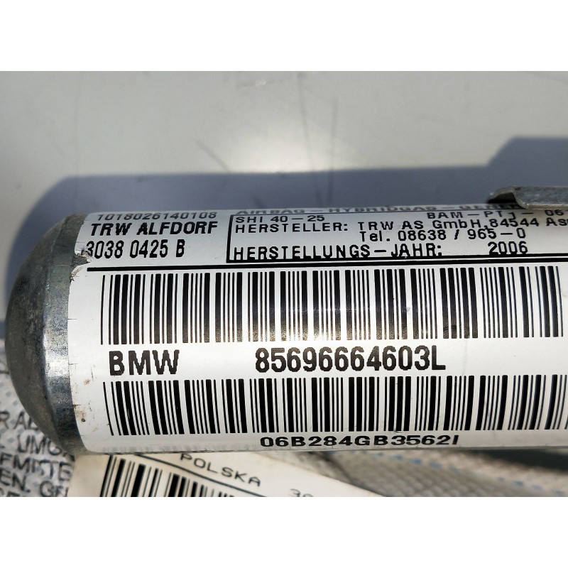 Recambio de airbag cortina delantero derecho para bmw serie 3 berlina (e90) 2.0 16v diesel cat referencia OEM IAM 85696664603L 3