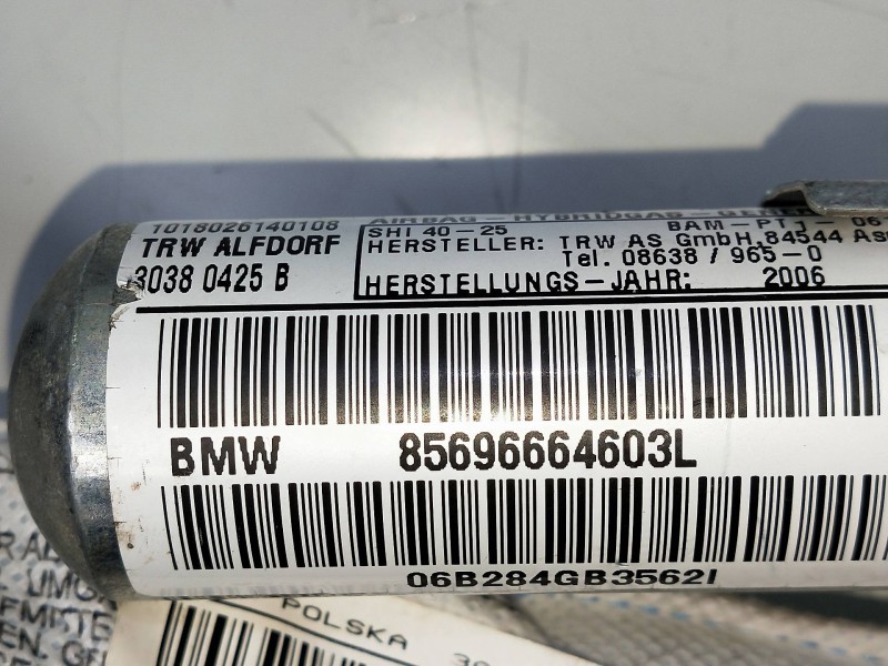 Recambio de airbag cortina delantero derecho para bmw serie 3 berlina (e90) 2.0 16v diesel cat referencia OEM IAM 85696664603L 3