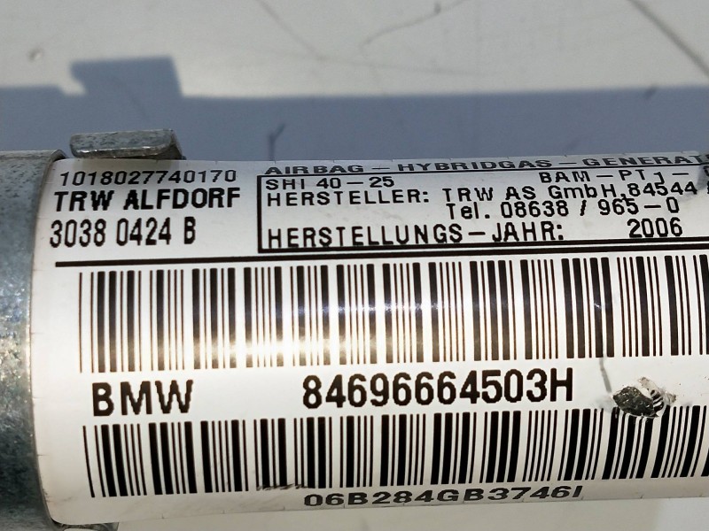 Recambio de airbag cortina delantero izquierdo para bmw serie 3 berlina (e90) 2.0 16v diesel cat referencia OEM IAM 84696664503H