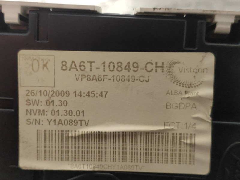 Recambio de cuadro instrumentos para ford fiesta (cb1) ambiente referencia OEM IAM 8A6T10849CH VP8A6F10849CJ 