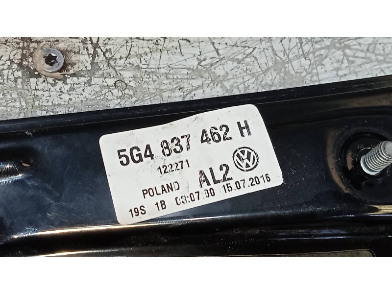 Recambio de elevalunas delantero derecho para volkswagen golf vii lim. (bq1) sport referencia OEM IAM 5G4837462H  