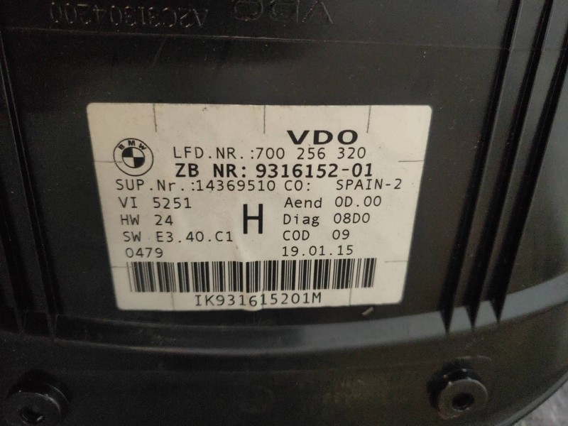 Recambio de cuadro instrumentos para bmw x1 (e84) xdrive 18d referencia OEM IAM 931615201 700256320 