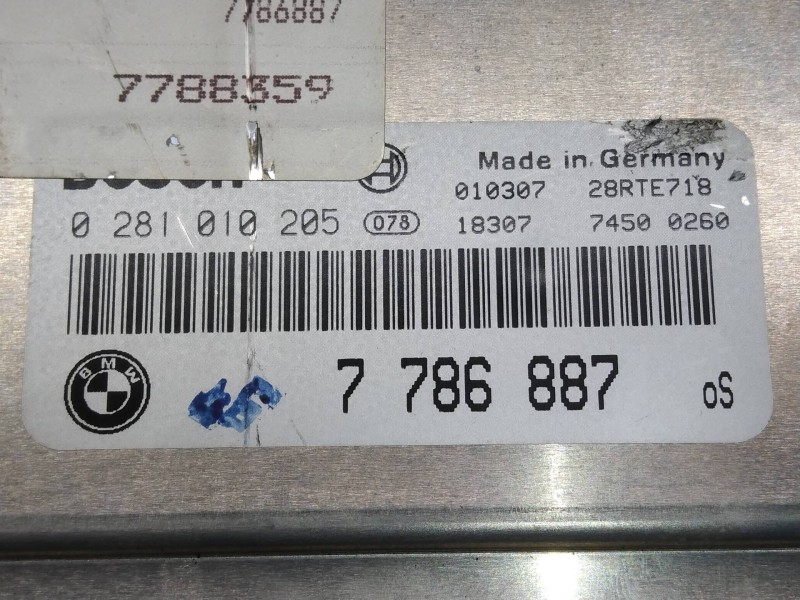 Recambio de centralita motor uce para bmw serie 3 berlina (e46) 320d referencia OEM IAM 0281010205 7786887 