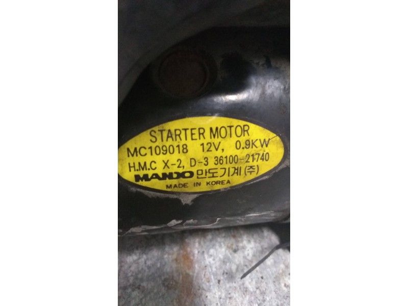 Recambio de motor arranque para hyundai accent (x3) 1.5 gs referencia OEM IAM 3610021740 MANDO 