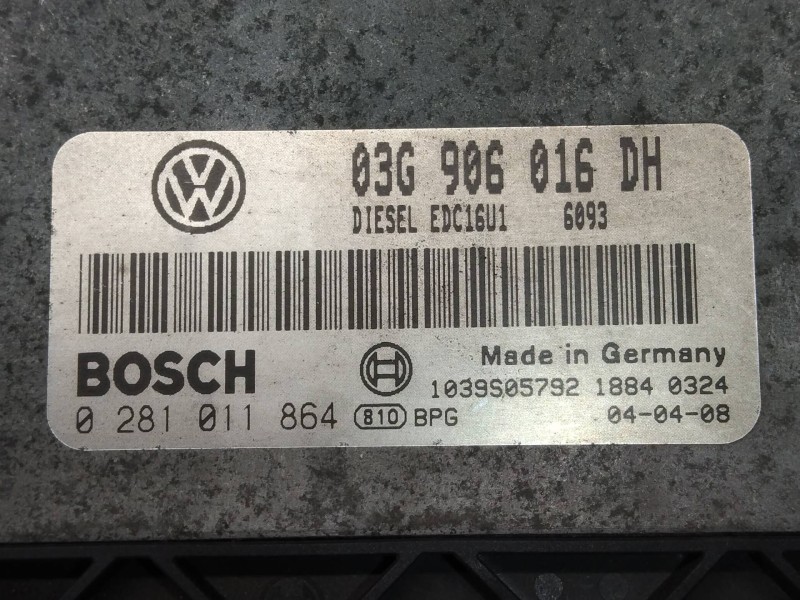 Recambio de centralita motor uce para seat altea (5p1) hot referencia OEM IAM 0281011864 03G906016DH EDC16U1