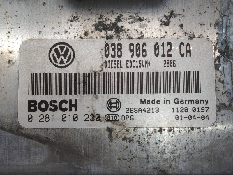 Recambio de centralita motor uce para seat leon (1m1) signo referencia OEM IAM 0281010230 038906012CA EDC15VM