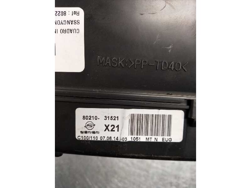 Recambio de cuadro instrumentos para ssangyong actyon 2.0 td cat referencia OEM IAM 8021031521 X21 