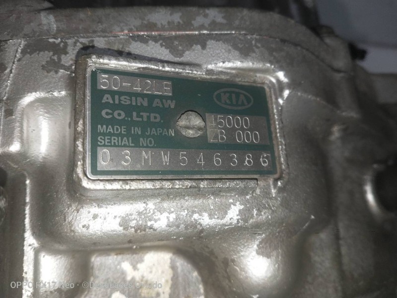 Recambio de caja cambios para kia carnival ii 2.9 crdi cat referencia OEM IAM 45000ZB000 5042LE 03MW546386