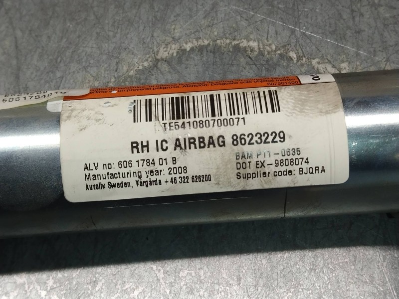 Recambio de airbag cortina delantero derecho para volvo s60 berlina 2.4 cat referencia OEM IAM 8623229 606178401B 