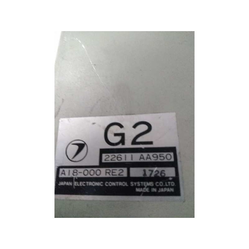 Recambio de centralita motor uce para subaru legacy berl./familiar b10 (bc/bjf) referencia OEM IAM 22611AA950 A18000RE2 G2 Recambio de centralita motor uce para subaru legacy berl./familiar b10 (bc/bjf) referencia OEM IAM 22611AA950 A18000RE2 G2