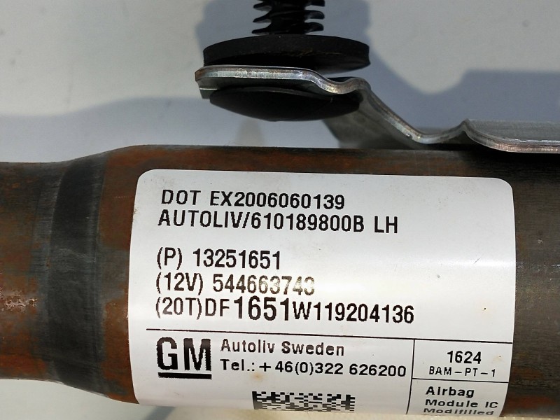 Recambio de airbag cortina delantero izquierdo para chevrolet cruze referencia OEM IAM EX2006060139  