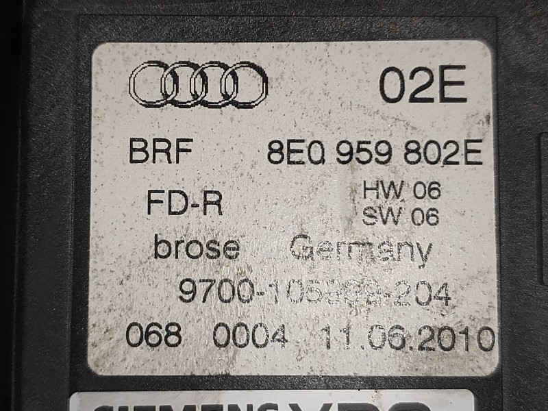 Recambio de elevalunas trasero derecho para seat exeo st (3r5)(2009>) sport referencia OEM IAM 8E0839462C 8E0959802E 