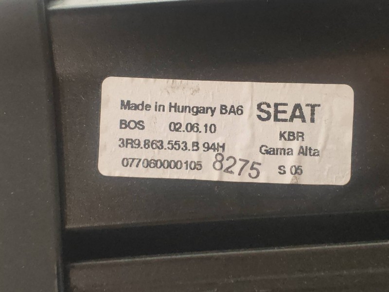 Recambio de bandeja trasera para seat exeo st (3r5)(2009>) sport referencia OEM IAM 3R9863553B  