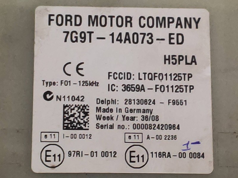 Recambio de caja reles / fusibles para ford mondeo ber. (ca2) titanium referencia OEM IAM 7G9T14A073ED  