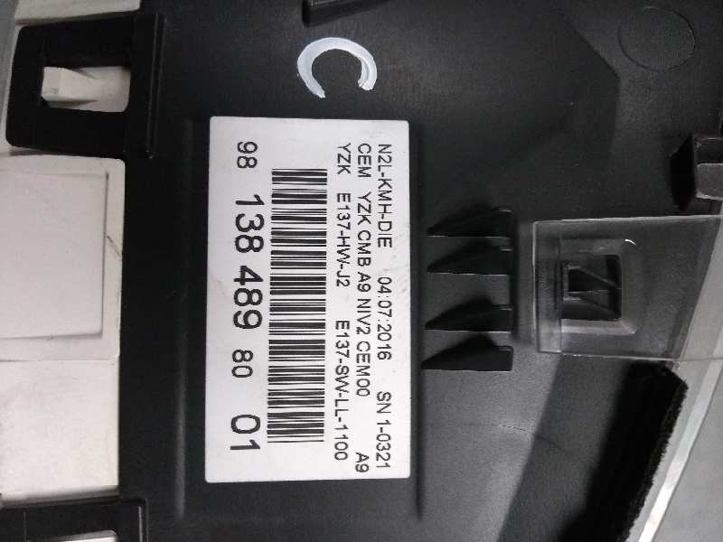 Recambio de cuadro instrumentos para peugeot 208 1.6 blue-hdi fap referencia OEM IAM 9813848980 01 