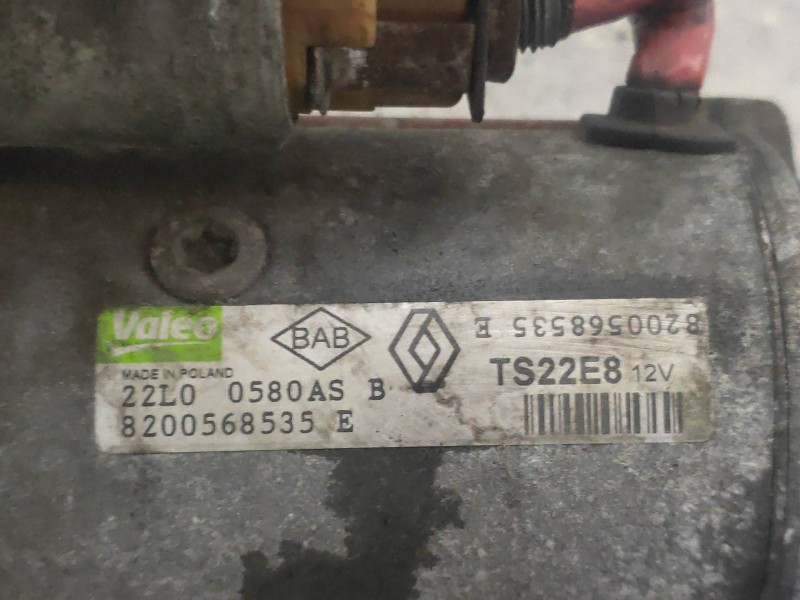 Recambio de motor arranque para renault master kombi l1h1 3,0t referencia OEM IAM 8200568535E TS22E8 0580AS VALEO