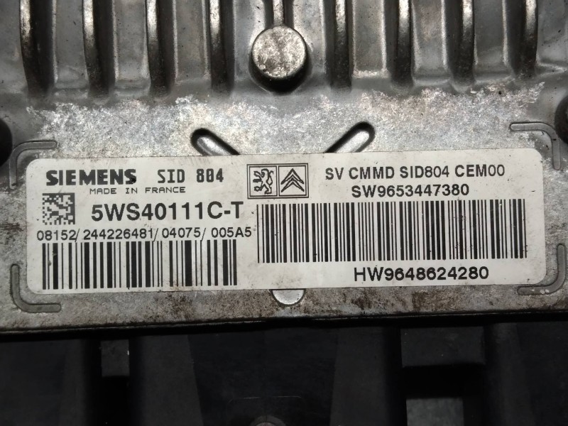 Recambio de centralita motor uce para citroen c2 sx referencia OEM IAM 5WS40111CT SW9653447380 HW9648624280 SID804