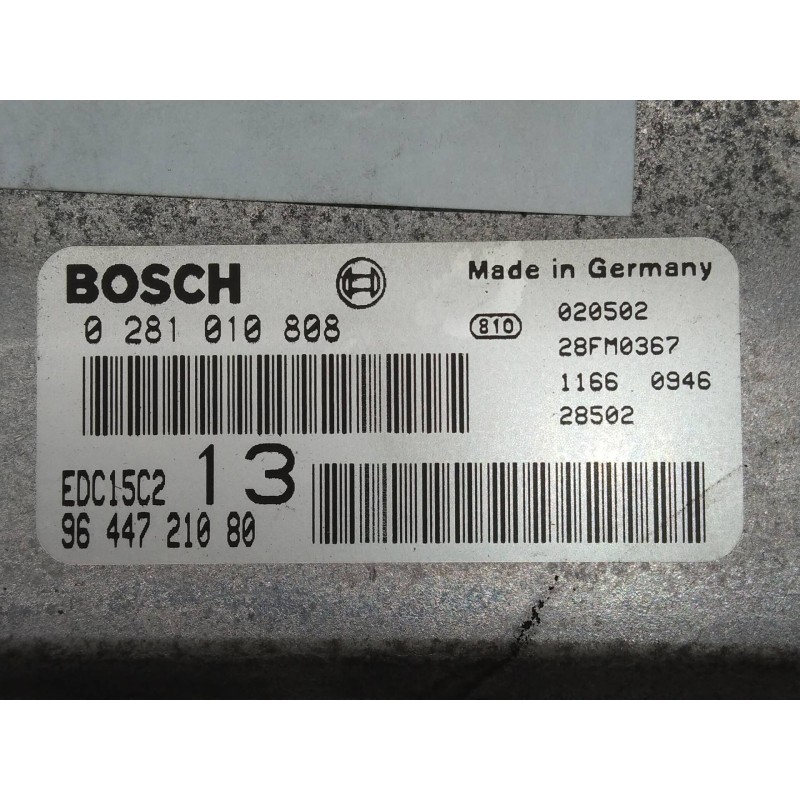 Recambio de centralita motor uce para citroen c5 berlina 2.0 hdi sx referencia OEM IAM 0281010808 9644721080 EDC15C2 13