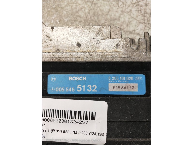 Recambio de centralita abs para mercedes clase e (w124) berlina d 300 (124.130) referencia OEM IAM 0265101020 0055455132 