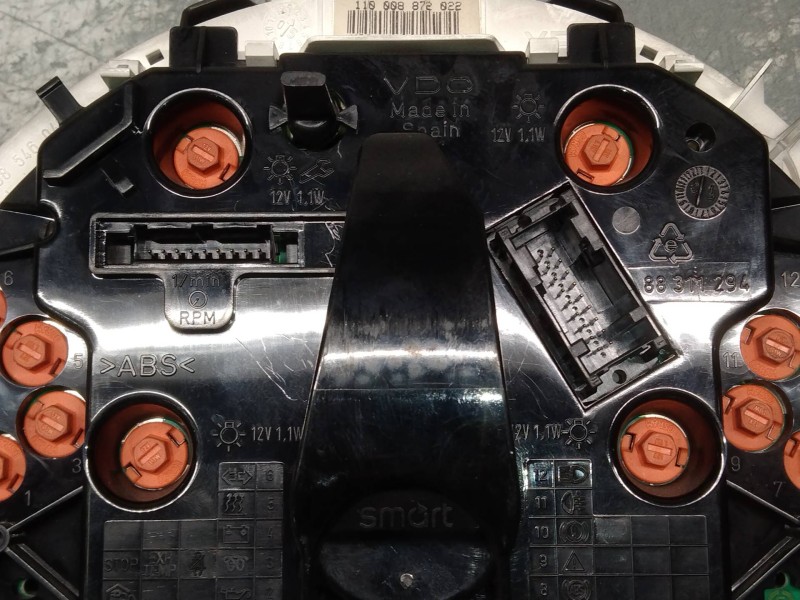 Recambio de cuadro instrumentos para smart cabrio básico referencia OEM IAM 110008872022 0010124V004 