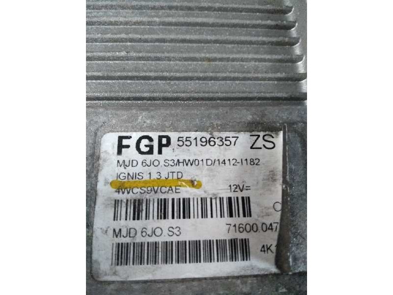 Recambio de centralita motor uce para suzuki ignis rm (mh) 1.3 ddis diesel cat referencia OEM IAM FGP55196357 MJD6JOS3 716000470