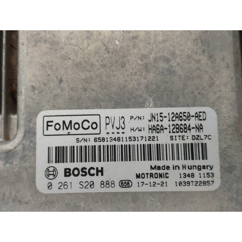 Recambio de centralita motor uce para ford ecosport (cr6) titanium referencia OEM IAM 0261S20888 JN1512A650AED HA6A12B684NA 2162