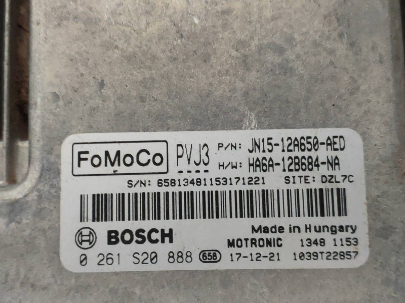 Recambio de centralita motor uce para ford ecosport (cr6) titanium referencia OEM IAM 0261S20888 JN1512A650AED HA6A12B684NA 2162