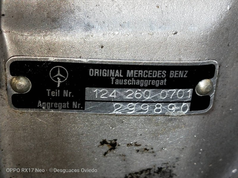 Recambio de caja cambios para mercedes clase c (w201) berlina 2.5 d 190 (201.126) referencia OEM IAM 1242600701 299890 