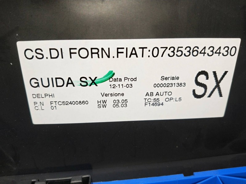 Recambio de mando calefaccion / aire acondicionado para alfa romeo 147 (190) referencia OEM IAM 07353643430 FTC52400860 E14623