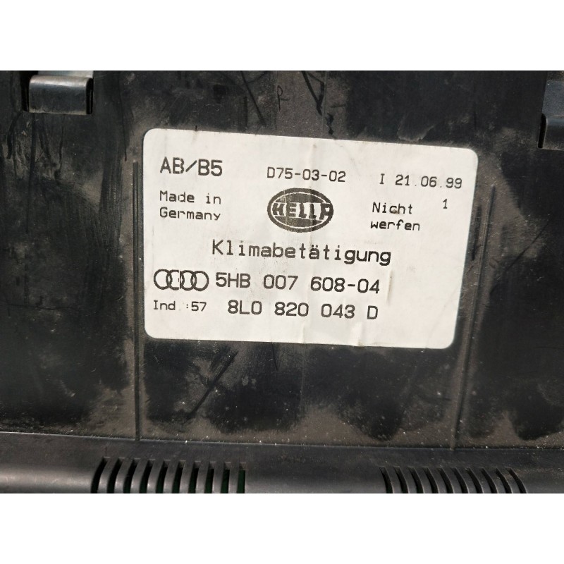 Recambio de mando calefaccion / aire acondicionado para audi a3 (8l) 1.8 20v referencia OEM IAM 8L082004304 5HB00760804 
