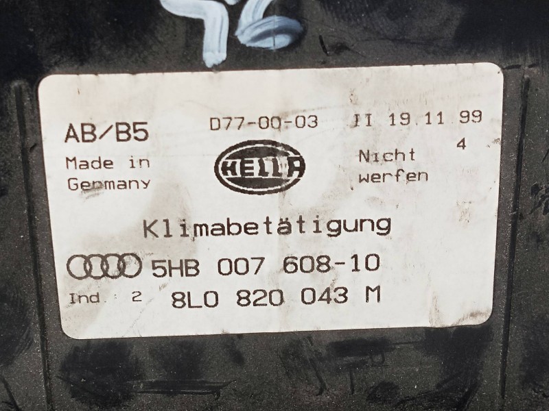 Recambio de mando calefaccion / aire acondicionado para audi a3 (8l) referencia OEM IAM 8L0820043L 5HB00760810 