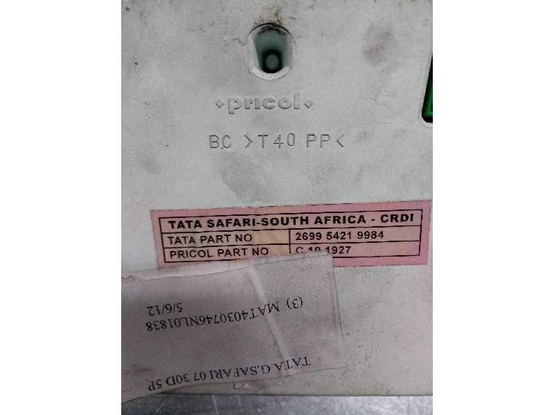 Recambio de cuadro instrumentos para tata safari 3.0 d referencia OEM IAM 269954219984  