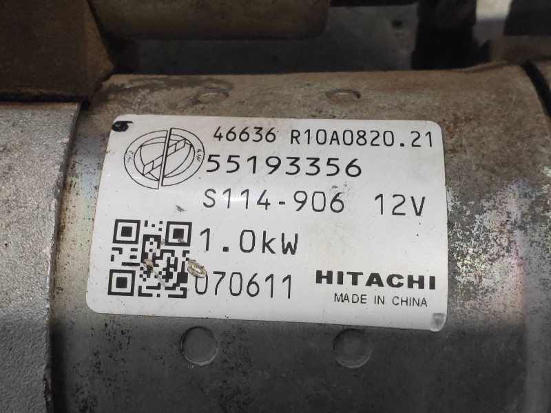 Recambio de motor arranque para fiat nuova 500 (150) lounge referencia OEM IAM R10A082021 55193356 HITACHI