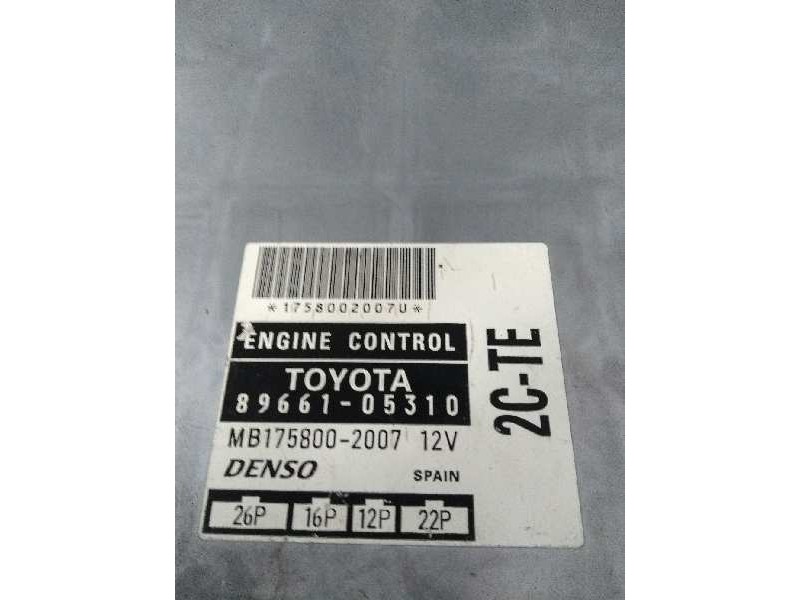 Recambio de centralita motor uce para toyota avensis berlina (t 22) 2.0 turbodiesel cat referencia OEM IAM 8966105310 MB17580020