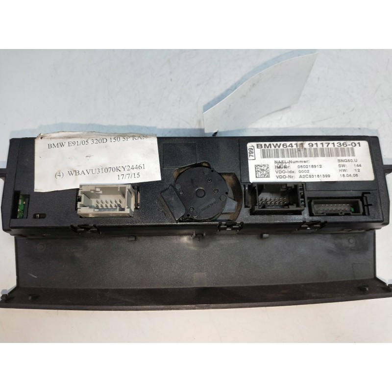 Recambio de mando calefaccion / aire acondicionado para bmw serie 3 touring (e91) 2.0 16v diesel referencia OEM IAM 641191171360