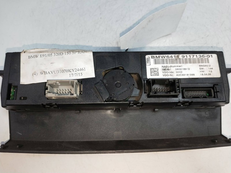 Recambio de mando calefaccion / aire acondicionado para bmw serie 3 touring (e91) 2.0 16v diesel referencia OEM IAM 641191171360