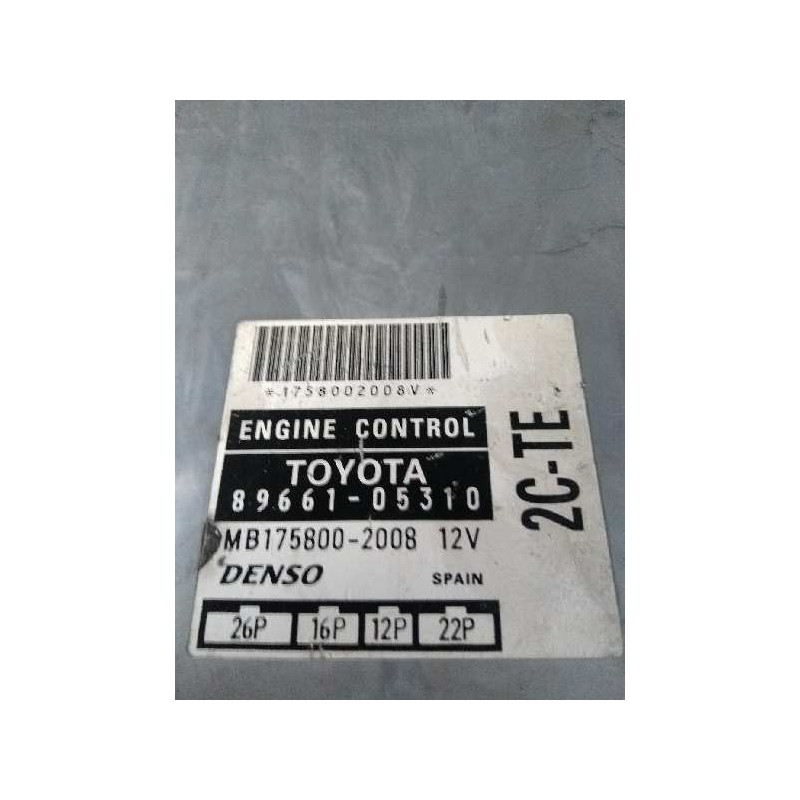 Recambio de centralita motor uce para toyota avensis berlina (t 22) 2.0 turbodiesel cat referencia OEM IAM 8966105310 MB17580020