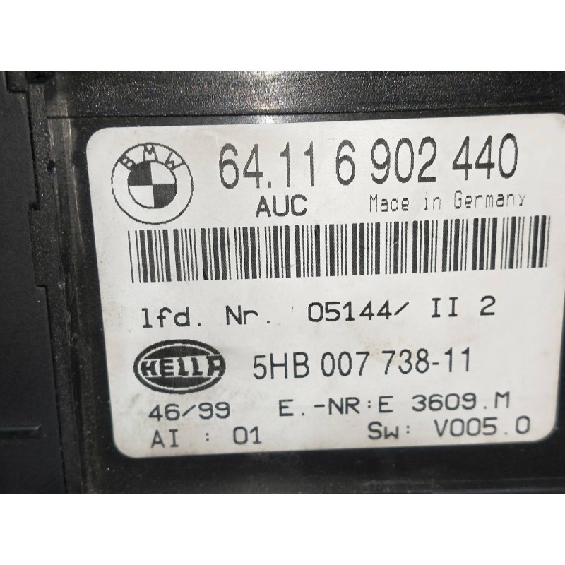 Recambio de mando calefaccion / aire acondicionado para bmw serie 3 coupe (e46) 2.0 16v cat referencia OEM IAM 64116902440 5HB00
