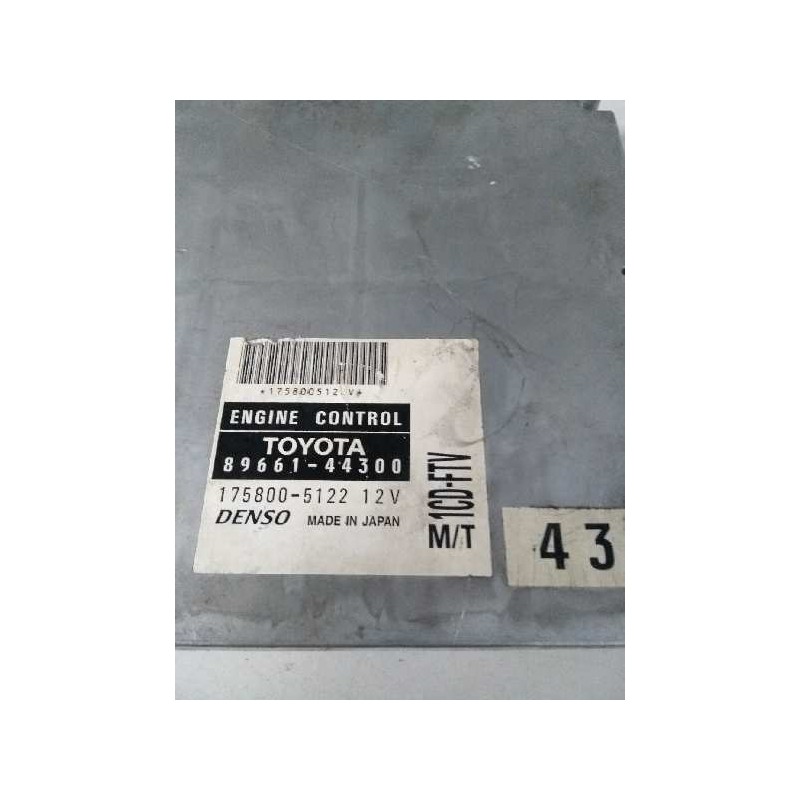 Recambio de centralita motor uce para toyota avensis verso (m20) 2.0 turbodiesel cat referencia OEM IAM 8966144300 1758005122 1C