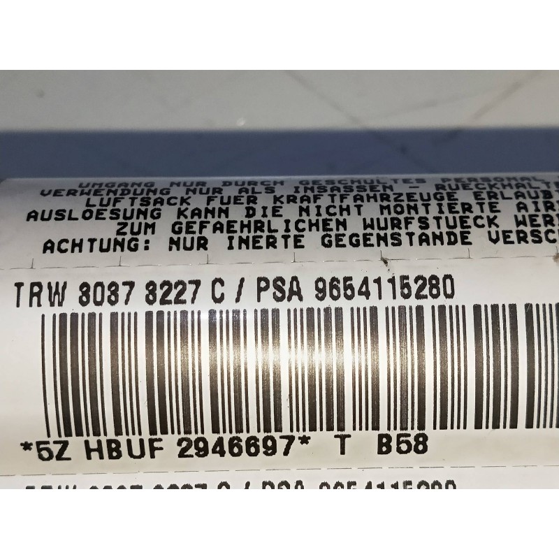 Recambio de airbag cortina delantero izquierdo para citroen c4 picasso sx referencia OEM IAM 30373227C  