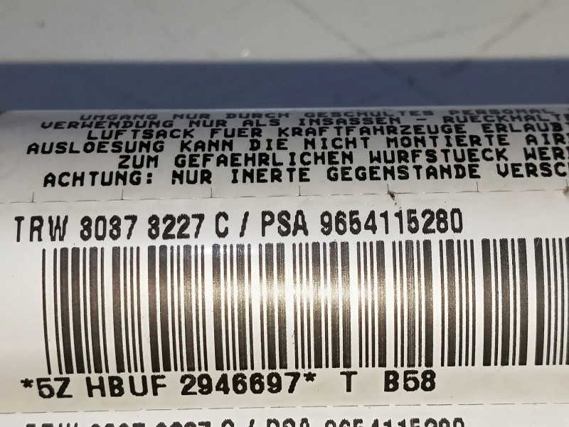 Recambio de airbag cortina delantero izquierdo para citroen c4 picasso sx referencia OEM IAM 30373227C  